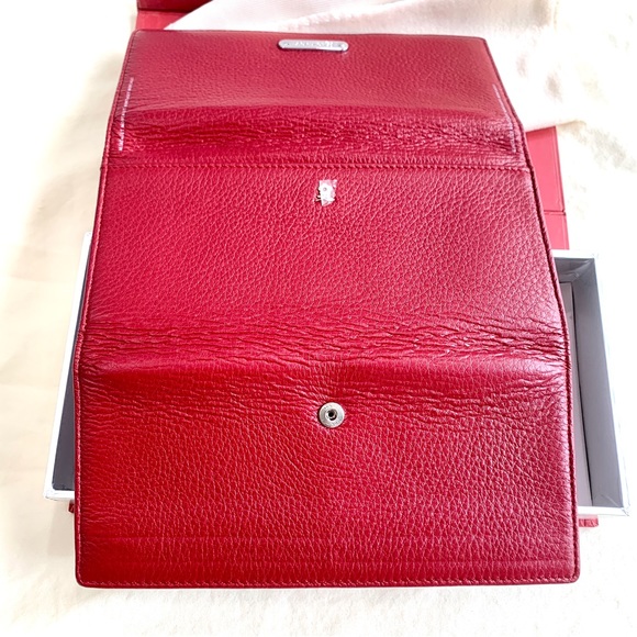 Montagut Paris Red Long Leather Wallet NEW - Picture 7 of 12